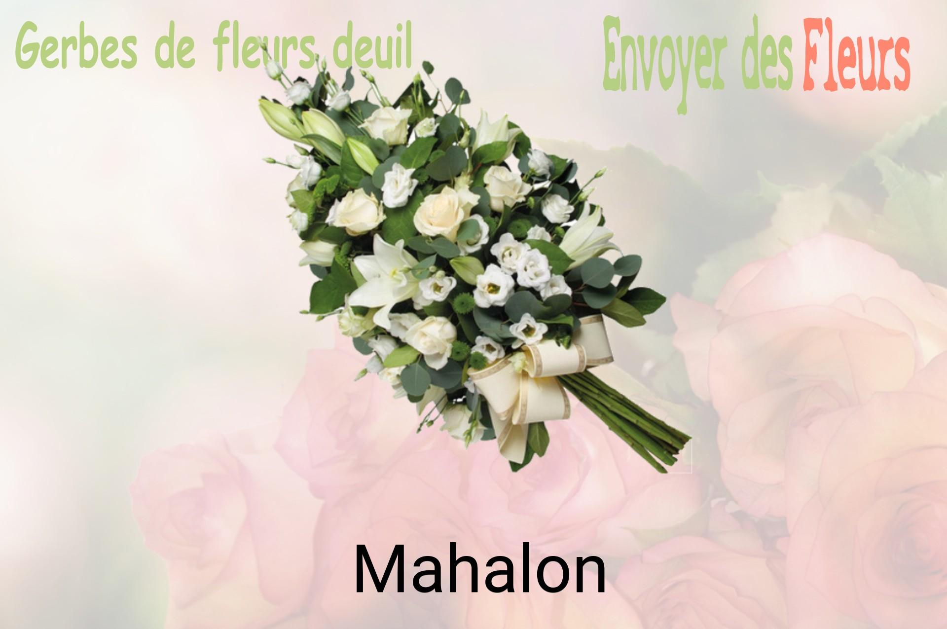 Gerbe de fleurs de deuil livrée à Mahalon